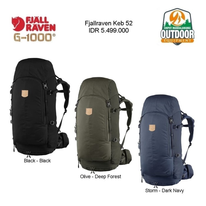 ✨Original Fjallraven Keb 52 Carrier Tas Gunung Limited