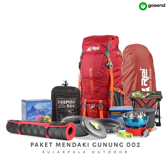 ✨Original Paket Mendaki Murah Carrier Arei Outdoor Toba 60L Tas Mendaki Murah Terbatas