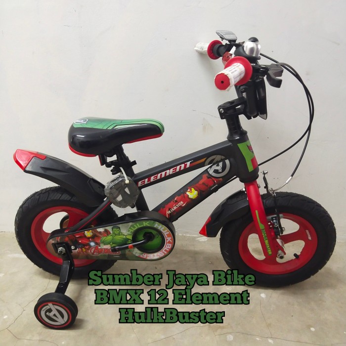 ✨Original Sepeda Anak Bmx 12 Inch Element Hulkbuster Terbaru
