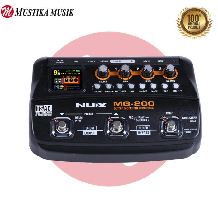 ✨Ori Effect Nux Mg-200 Modelling Guitar Processor Terbaru