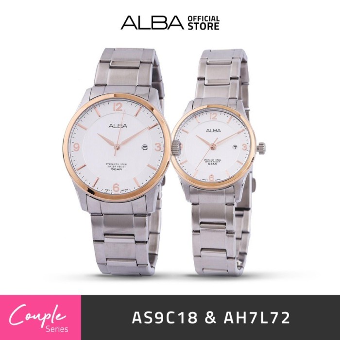 ✨Termurah Jam Tangan Alba Couple Prestige Quartz As9C18  Ah7L7 Original Berkualitas