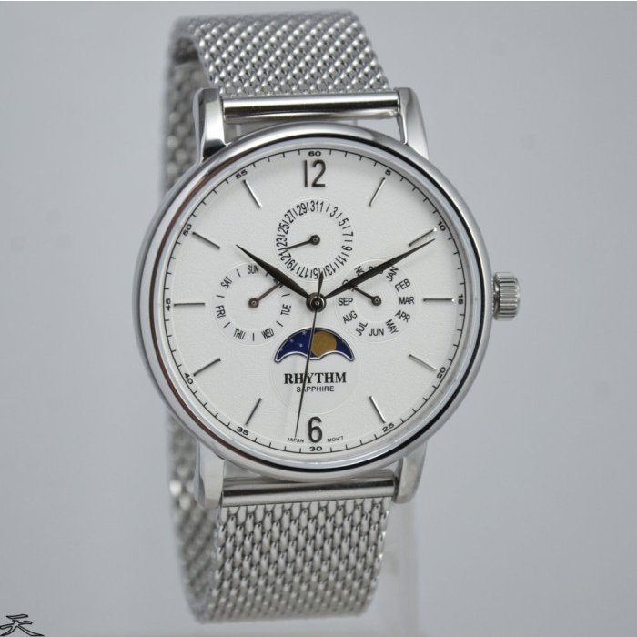 ✨Termurah Rhythm Fi1608S01 - Jam Tangan Pria Original - Silver Berkualitas