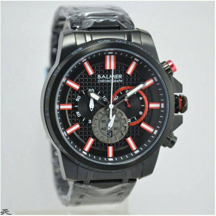 ✨Sale Jam Tangan Pria Balmer B.7901Mb Black Red. Garansi Resmi 1Tahun Limited