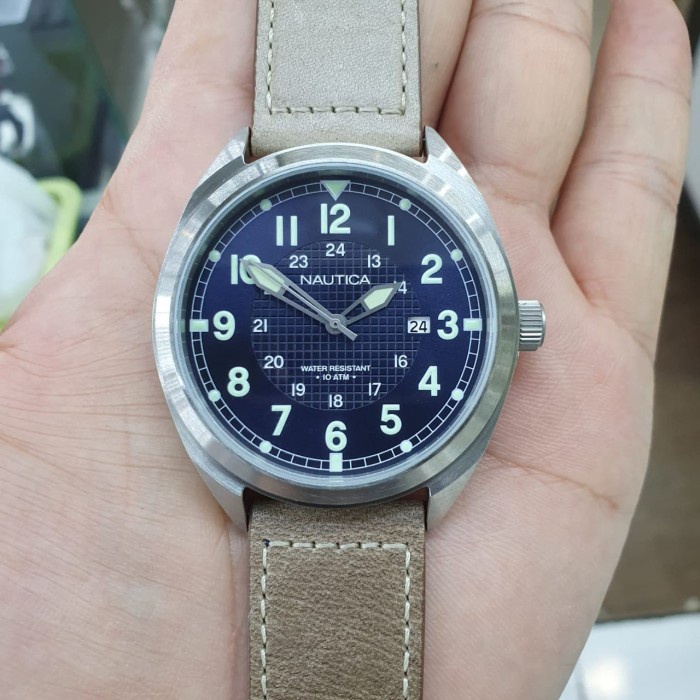 ✨Sale Nautica Napbtp002 Silver Brown Jam Tangan Pria Original Ori Diskon