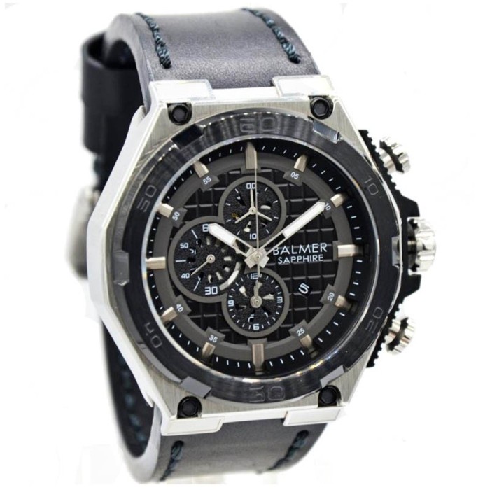 ✨Sale Jam Tangan Pria Balmer 7947 / B7947 Silver Black Leather Original Limited