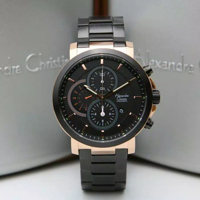 ✨Sale Alexandre Christie Ac6563 Ac 6563 Chronograph Jam Pria Original Diskon