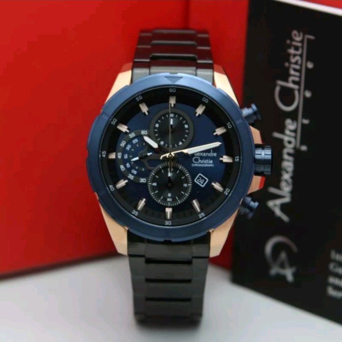 ✨Ready Alexandre Christie Pria Ac 6508 Ac6508 Blue Rosegold Original Terbatas