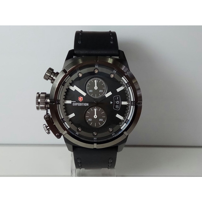 ✨Ready Jam Tangan Expedition Pria E6765 Mc Silver Black Limited