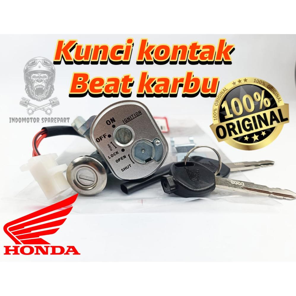 COD Kunci Kontak asli Set + Kunci Jok Beat Lama Beat Karbu KVY Termurah