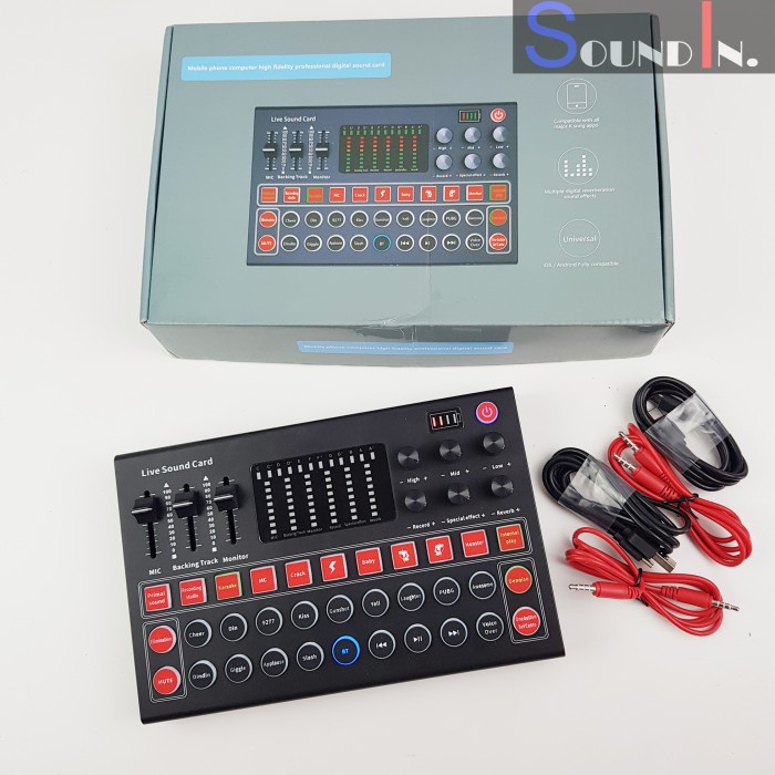 Sound Card MOOER Untuk Live Broadcast Recording - M9 - Black