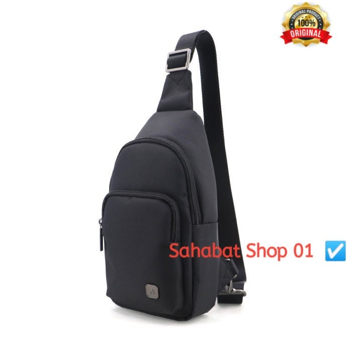><><><] TAS- Passport Aiden Tas Selempang Plain Texture - Hitam