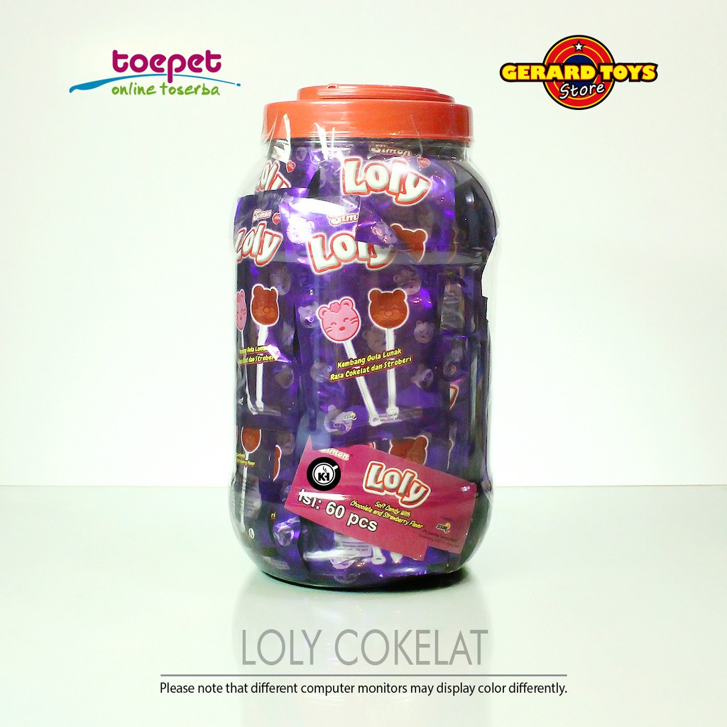 

Permen Cokelat Simon Lolipop Toples Isi 60Pcs Enaknya Mantap