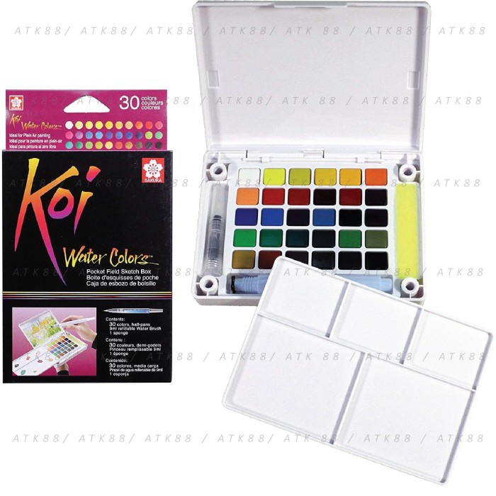 

SAKURA KOI WATERCOLORS POCKET FIELD SKETCH BOX - 30 ORIGINAL TERBARU