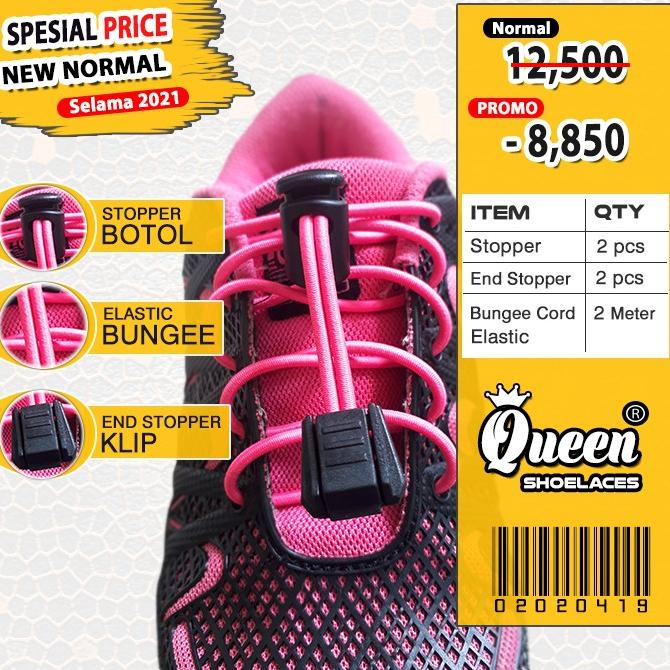 Tali sepatu elastis lock laces elastic tali karet sepatu
