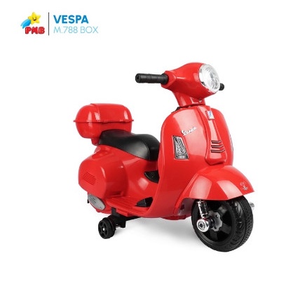 {JovankaShop} Motor Listrik Anak  Motor Listrik  Motor Aki Mainan Vespa Mini M788 - Merah Murah