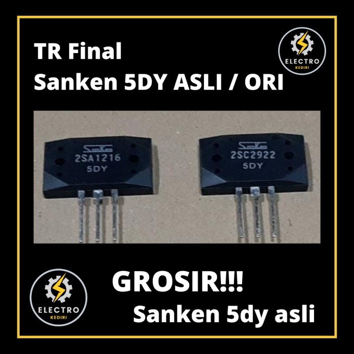 (:(:(:(] Grosir TR Sanken 5DY Asli Transistor Final sanken 5dy bagus / ori