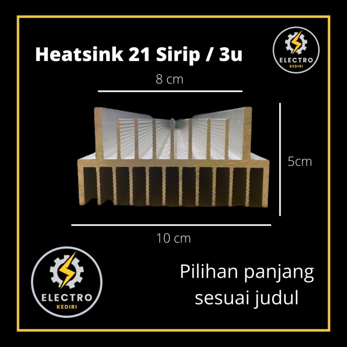 ;&;&;&;&] Heatsink/pendingin 3u alumunium 21 Sirip 25 cm di Foto = 40cm 25cm