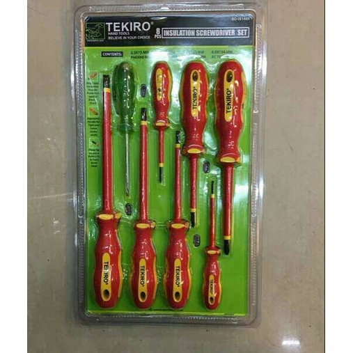 ✅New Obeng Elektrik 8 Pcs Tekiro Berkualitas