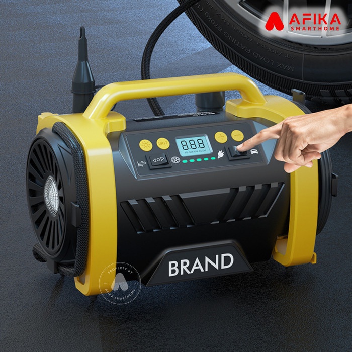 [Original] Pompa Ban Elektrik Digital Kompresor Inflator Portable Ac 110 V Dc 12V Berkualitas