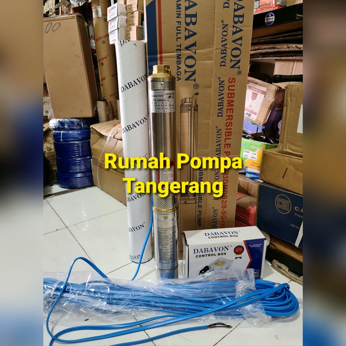 [Ori] Pompa Satelit Dabavon 0.25Hp 3 Plus Kabel 30 Meter Diskon