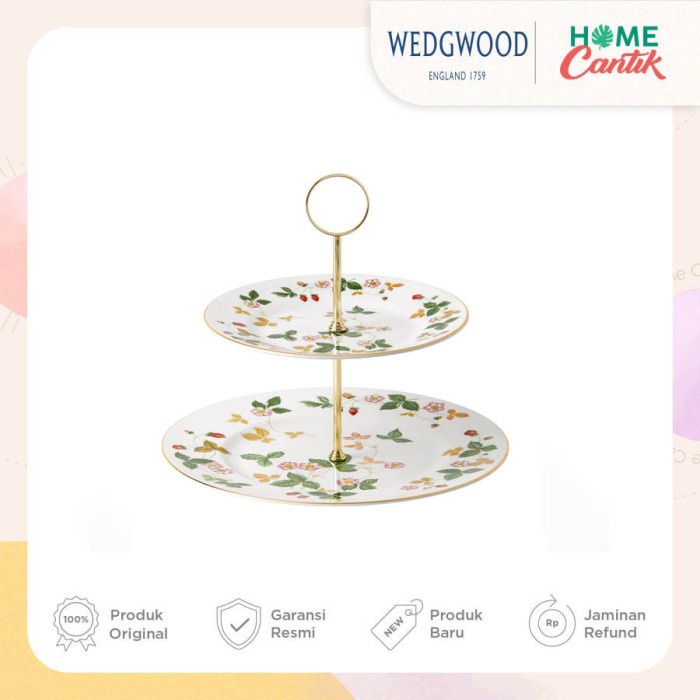 

[Baru] Wedgwood Wild Strawberry 2 Tier Cake Stand Terbatas