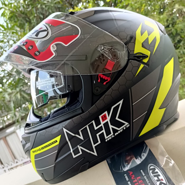 ✨Termurah Helm Nhk Rx9 Navy Black Yellow Doff Double Visor Terbaru