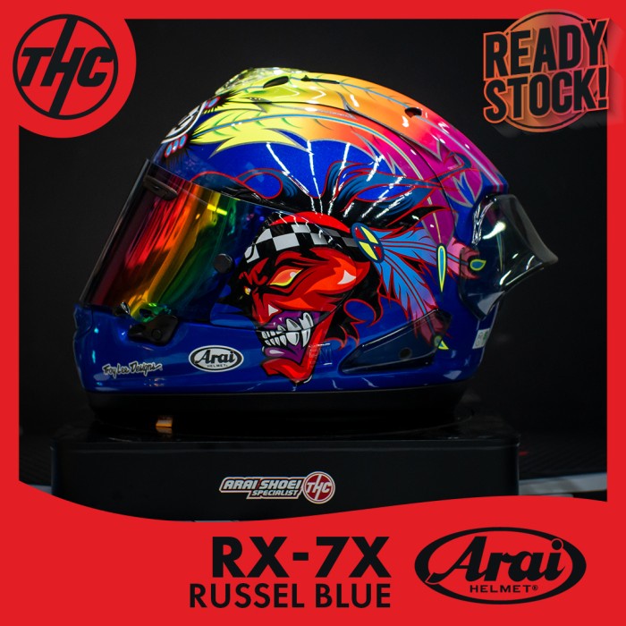 ✨Termurah Arai Rx7X Scott Russel Blue Rx-7X Full Face Helm Original Diskon