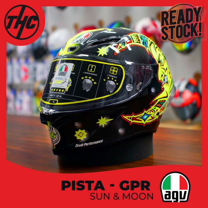 ✨Termurah Agv Pista Gpr Sun  Moon Full Face Helmet Terbatas