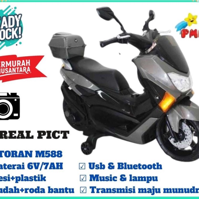 ✨Sale Motor Aki Pmb M588 Mainan Anak Model Yamaha NmaxMotoran Aki Murah Diskon
