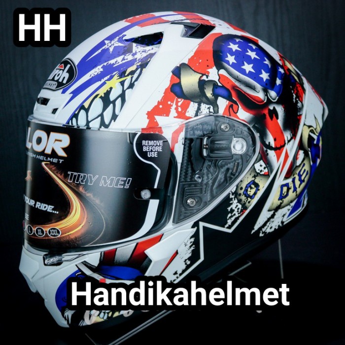 ✨Termurah Airoh Helm Valor Uncle  Sam Matt  Flat Visor Terbaru