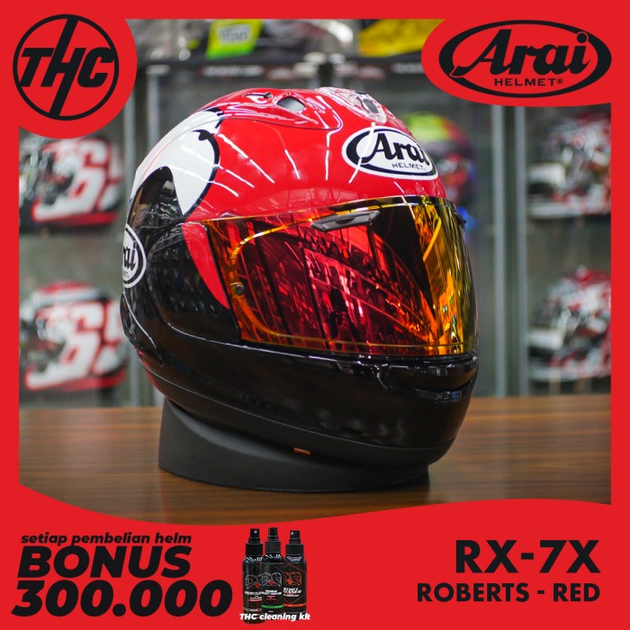 ✨Termurah Arai Helmet Rx-7X Kenny Roberts Red Limited