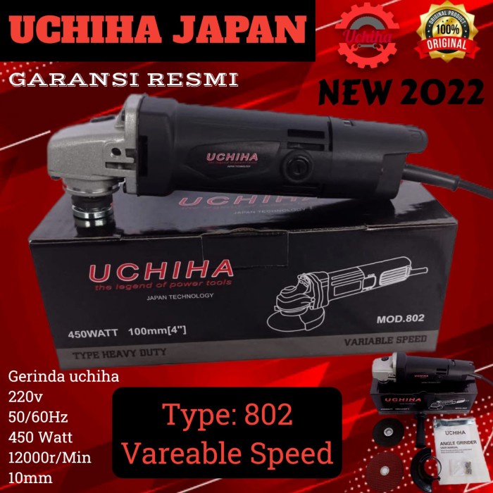 mesin gerinda tangan angle grinder gurinder UCHIHA japan teknologi