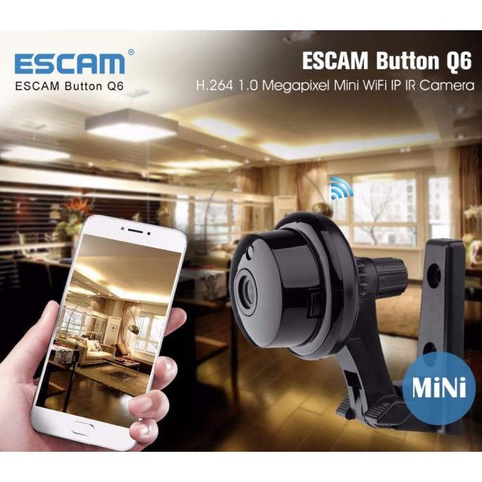 Escam Camera Mini Wifi CCTV Pantau Jarak Jauh Tanpa Instalasi Kabel