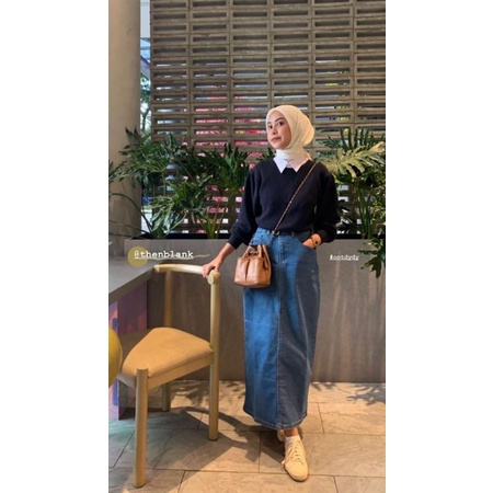 Rok Skirt Casual Wanita // Rok Kuliah Kekinian // Rok Skrit Ada JUMBO Panjang Terbaru / Rok Premium 