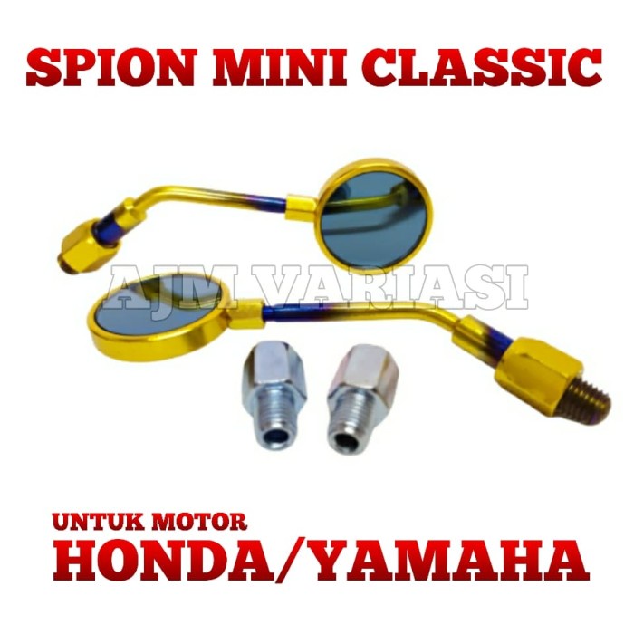 Spion Bulat Cnc Mini Klasik Variasi Motor Honda Yamaha Beat Vario Mio Kode Hv309