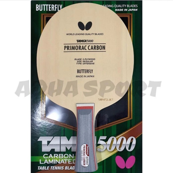 Butterfly Primorac Carbon Original Kayu Bet Pingpong Tenis Meja