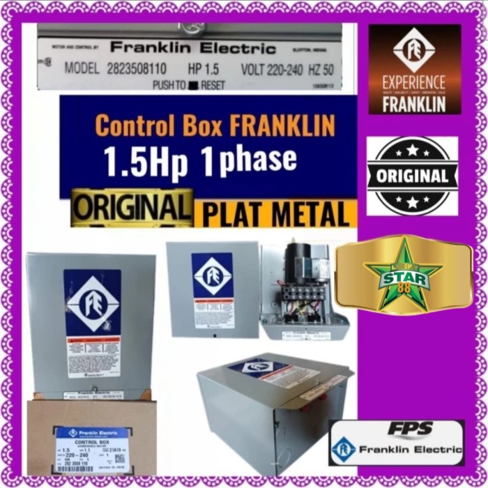 Asli Control Box Pompa Submersible Pump Franklin Electric 1.5 Hp 1.1 Kw Harga Khusus