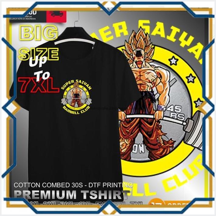 

[GKU] KAOS JUMBO BIG SIZE M XXL XXXL 7XL ANIME DRAGON BALL GOKU GYM FITNESS