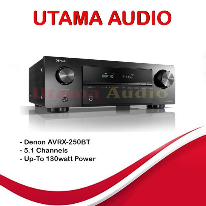 Denon AVRX250BT AV Receiver 5.1 Ch AVR-X250BT Bluetooth AVRX-250 BT