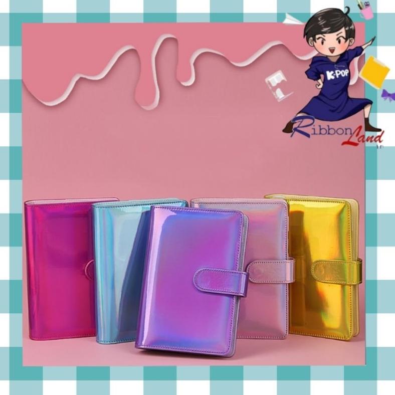 

Baru - A6 Binder Kulit Hologram Glossy Skin 6 Ring ,.