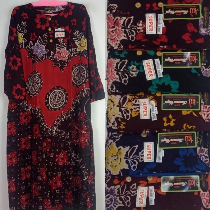 TF195 Daster Kencana Ungu Lengan Panjang Jumbo Sp Label Hitam PROMO SPECIAL