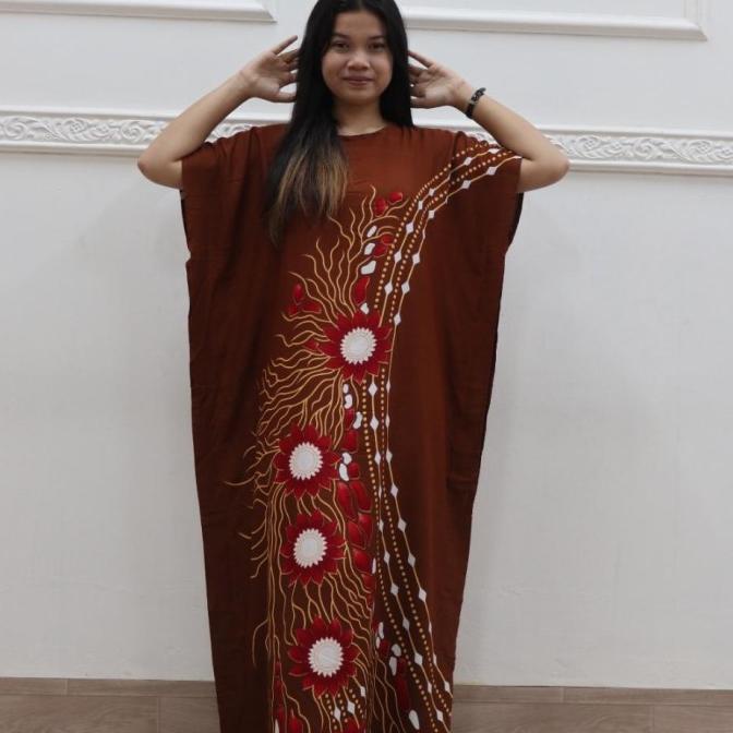 SZ520 Daster kalong jumbo motif sunflower CUCI GUDANG