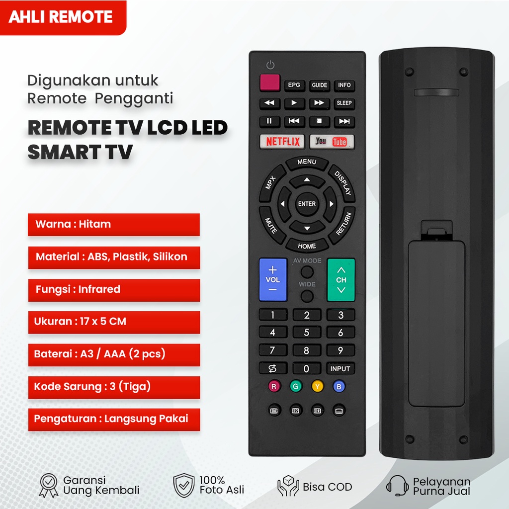 Remote TV Sharp Aquos GB275WJSA Android TV  / Remot Sharp Aquos LCD LED Smart TV