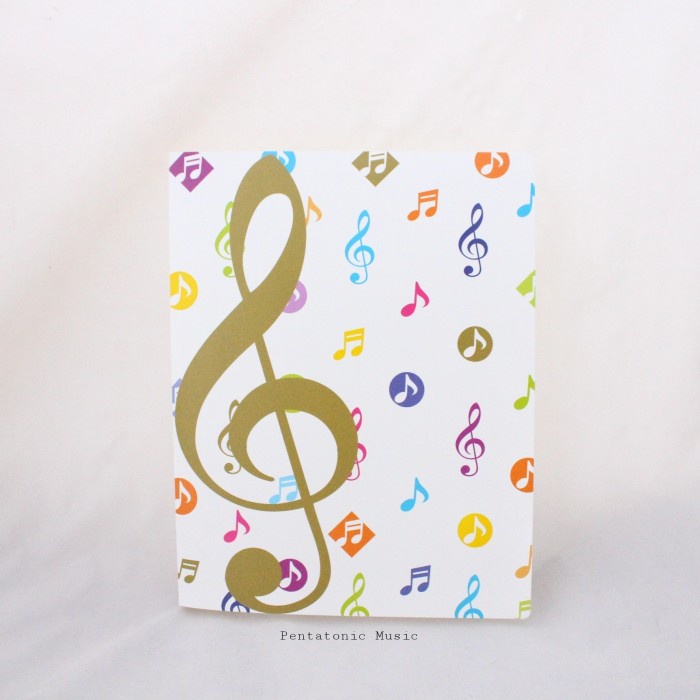 Promo Clear Holder Unik Motif Musik Buku Partitur File Dokumen Organizer Map