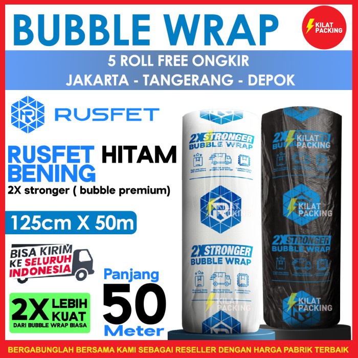 

Promo Plastik Bubble Wrap Bening Tebal 125Cm X 50M Bubble Wrap Bening Super