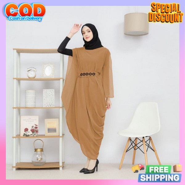 Gamis Kondanga Captan Juba Pengajian Ibu2 Premium Muslim Casual Dress Kekinian Remaja Rmja Model Dew