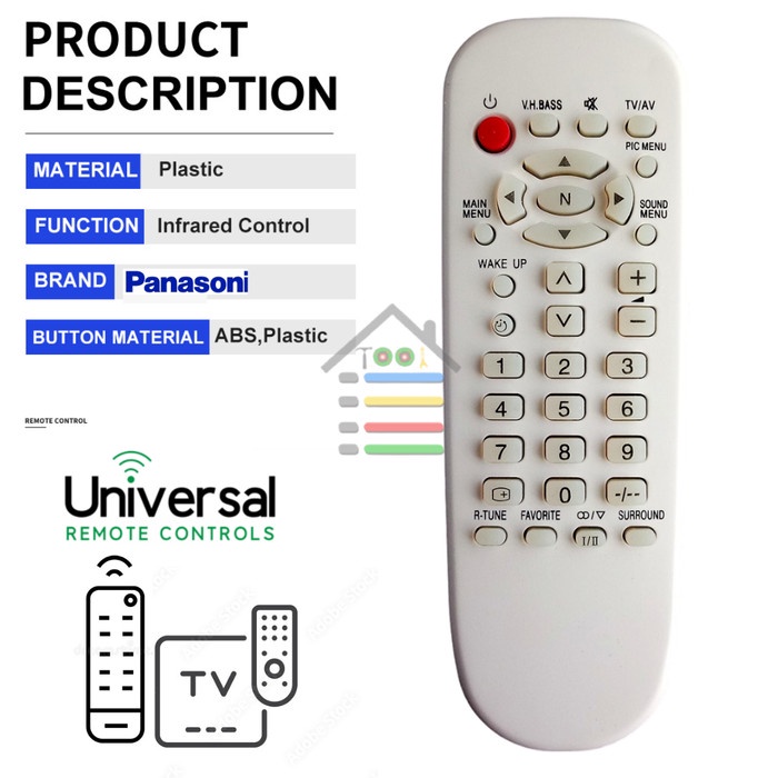 REMOTE TV TABUNG PANASONIC PUTIH 8080