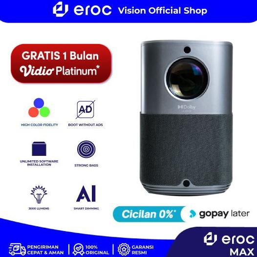 Eroc Android Smart Home Proyektor - Dolby - Fhd - 415 Ansi - Model Max