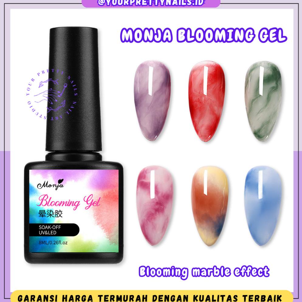 Best Promo MONJA Blooming Gel Nail Art / Kutek Monja Blooming Gel Marble / Marble Nail Art / Bloomin