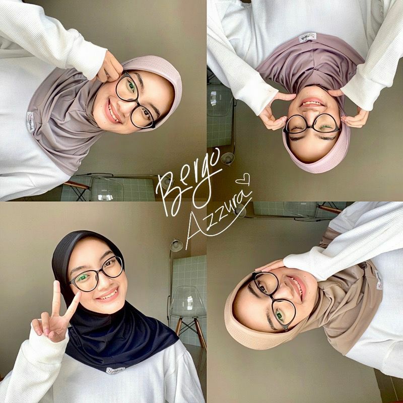 Hijab sport / jilbab olahrga voli bahan jersey tidak panas